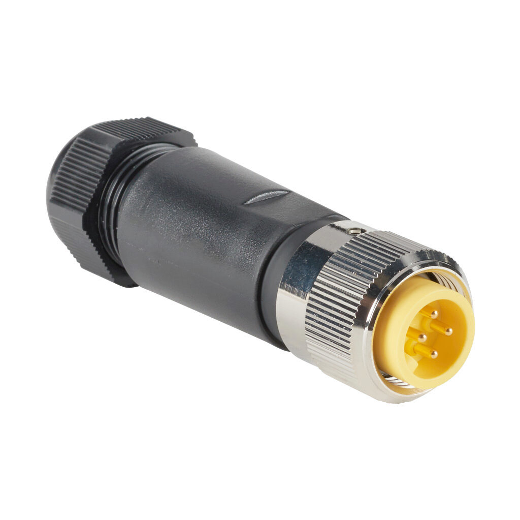 Connector: 7/8in - 16 UN2 thread nut 4-pin male axial, 22-14 AWG