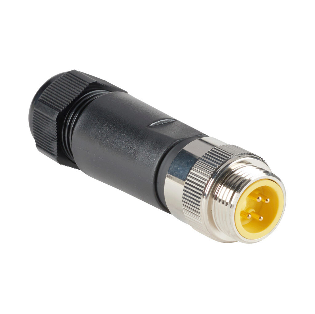 Connector: 7/8in - 16 UN2 thread barrel 4-pin male axial, 22-14