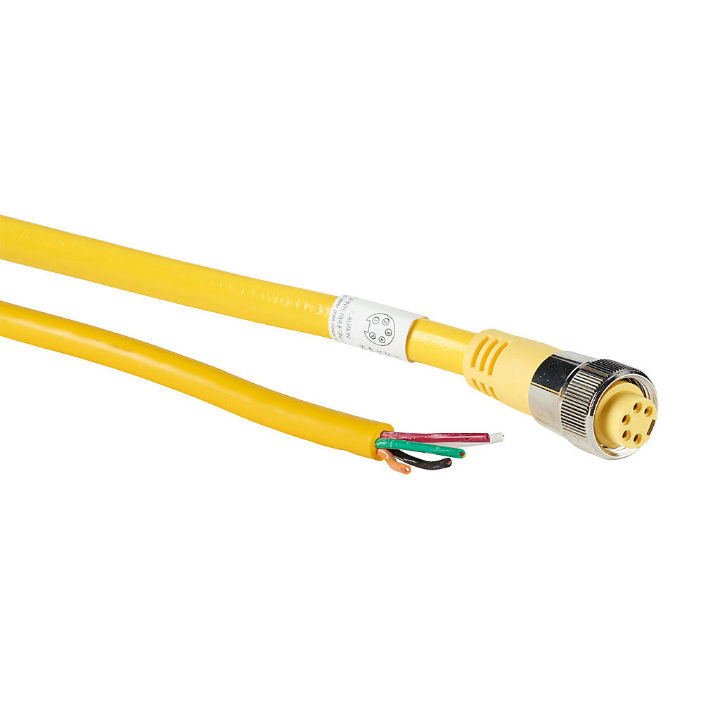 7/8in - 16 UN2 Thread Nut 5-pin Female Axial to Pigtail Cable