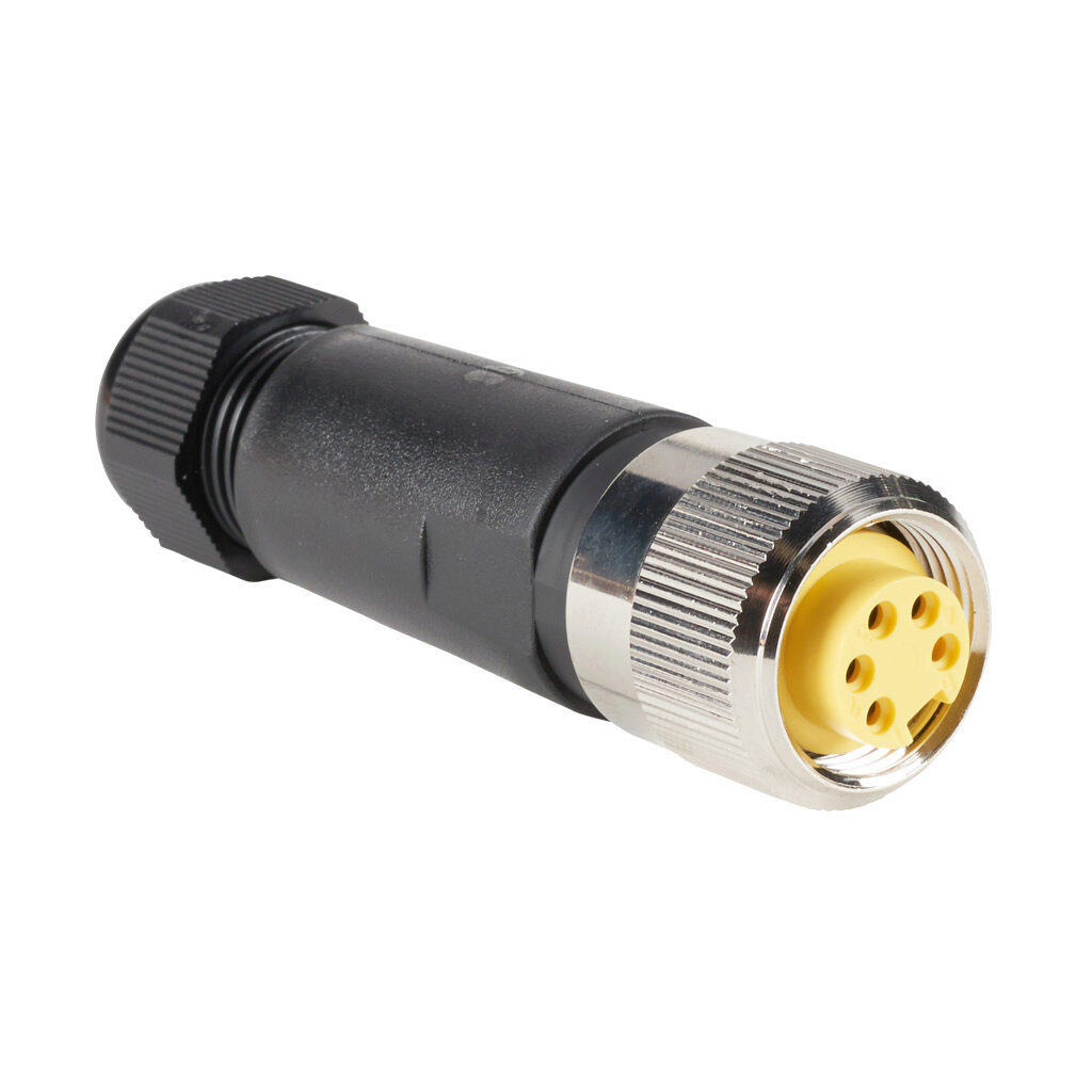 Connector: 7/8in - 16 UN2 thread nut 5-pin female axial, 22-14 AWG