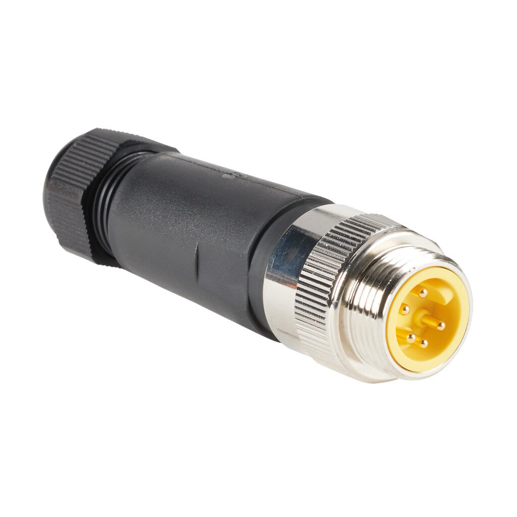 Connector: 7/8in - 16 UN2 thread barrel 5-pin male axial, 22-14