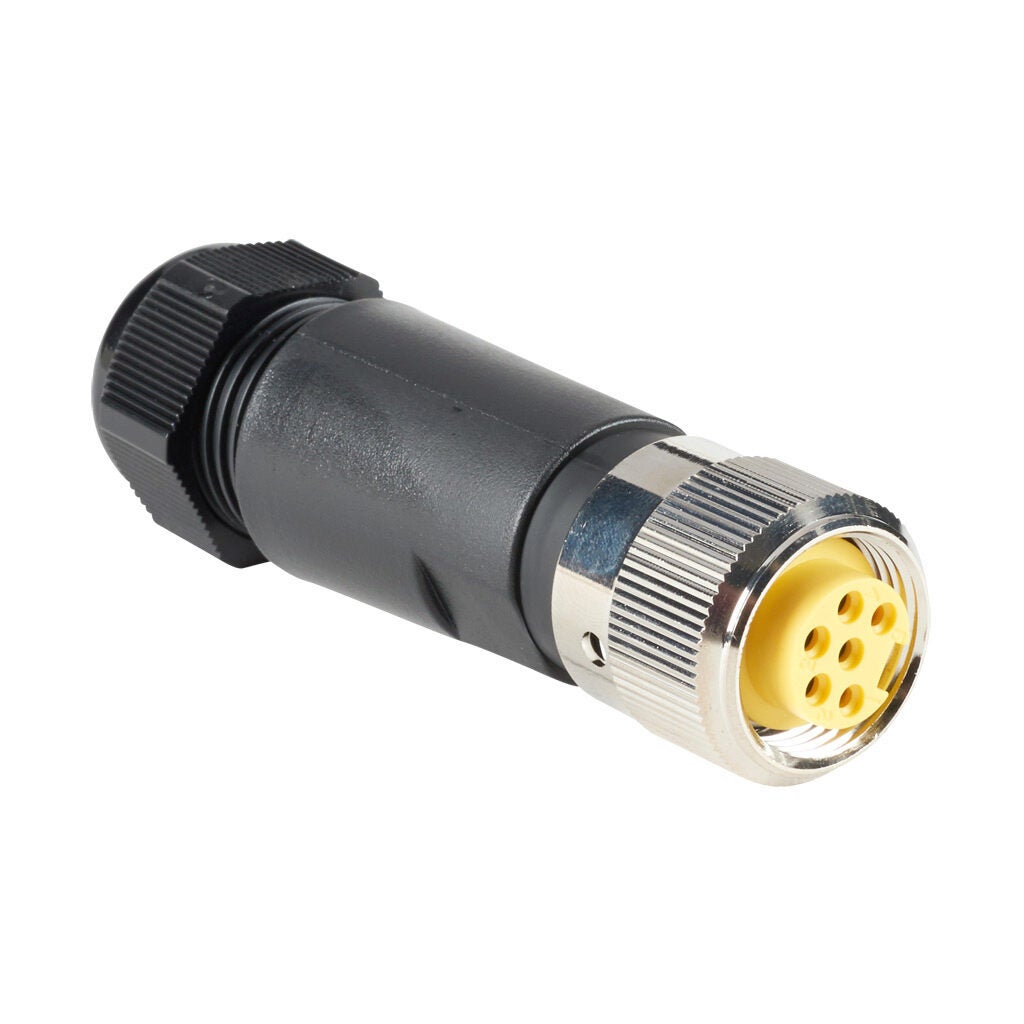 Connector: 7/8in - 16 UN2 thread nut 6-pin female axial, 22-16 AWG