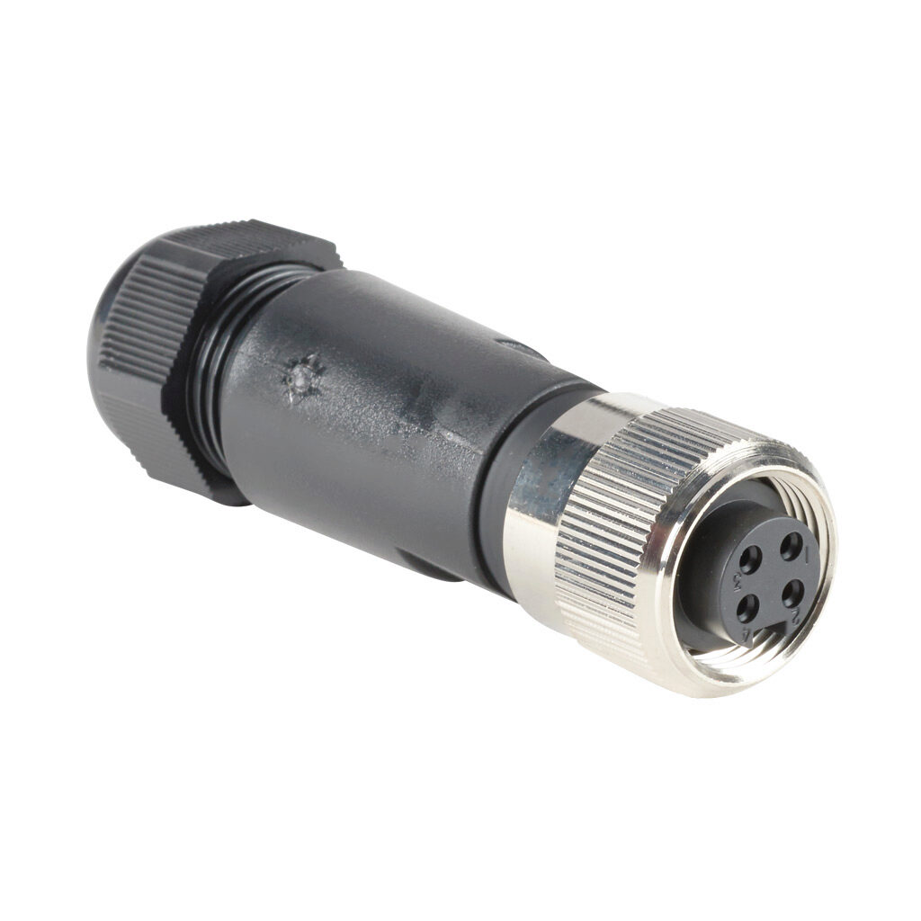Connector: 7/8in - 16 UN2 thread nut 4-pin female axial, 22-14 AWG