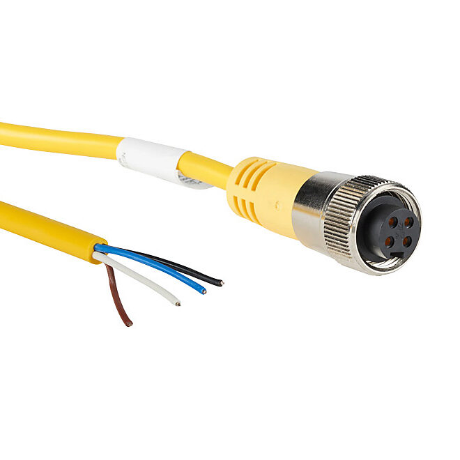 7/8in - 16 UN2 Thread Nut 4-pin Female Axial to Pigtail Cable