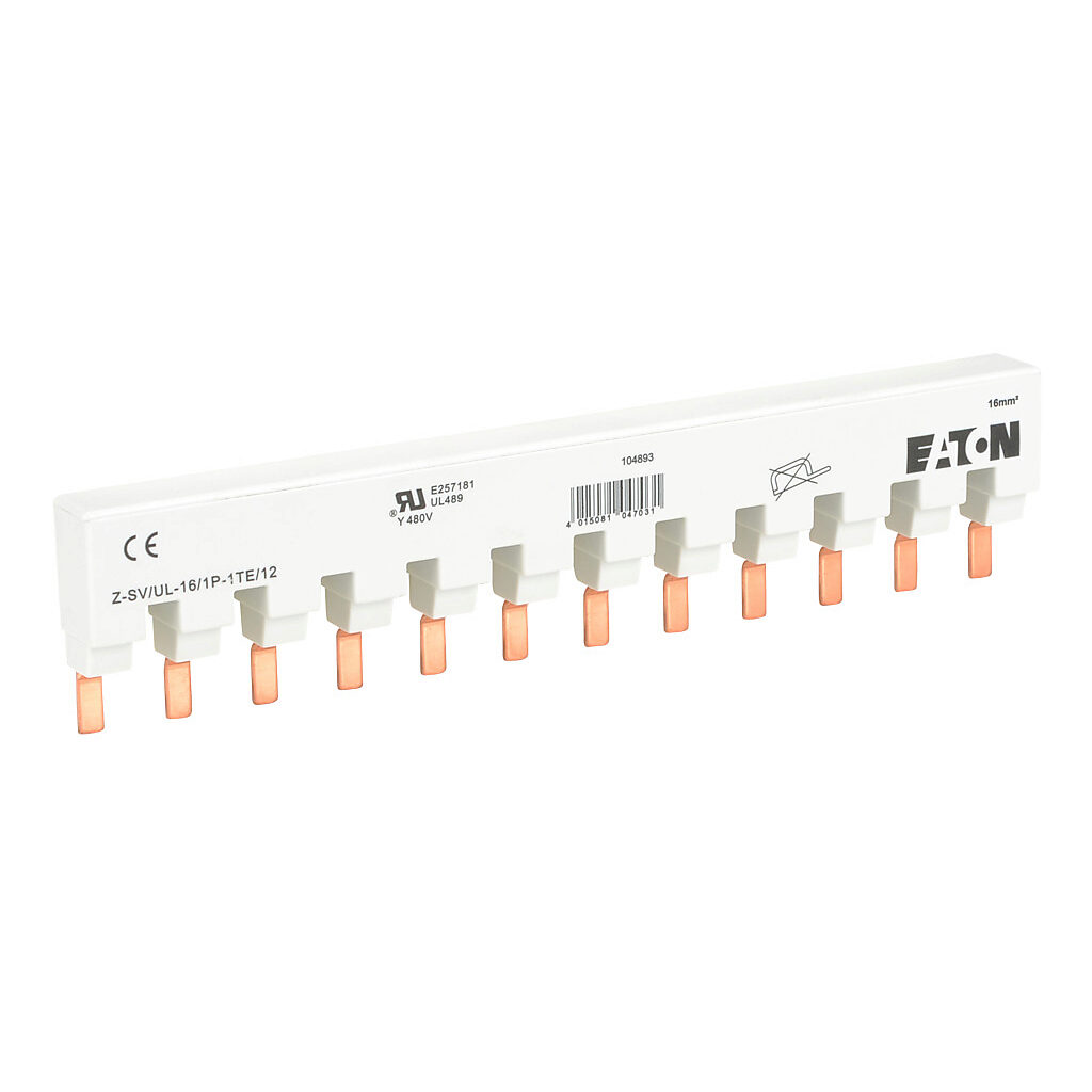 Comb Busbar: 80A, 480 VAC (PN# ZSVUL16-1P-1TE12SP) | AutomationDirect