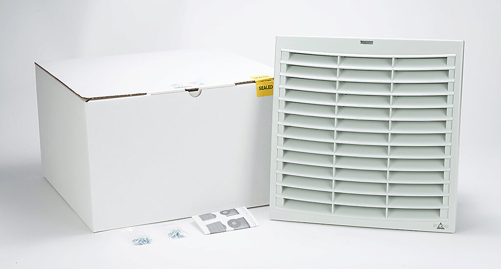 Enclosure Fan Assembly: exhaust, 414 CFM, 115 VAC operating