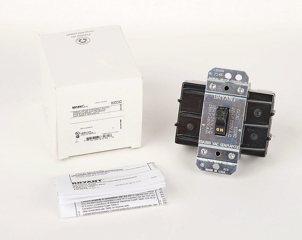 Manual Motor Controller: 60A, 3-pole, 30hp (PN# 60003D