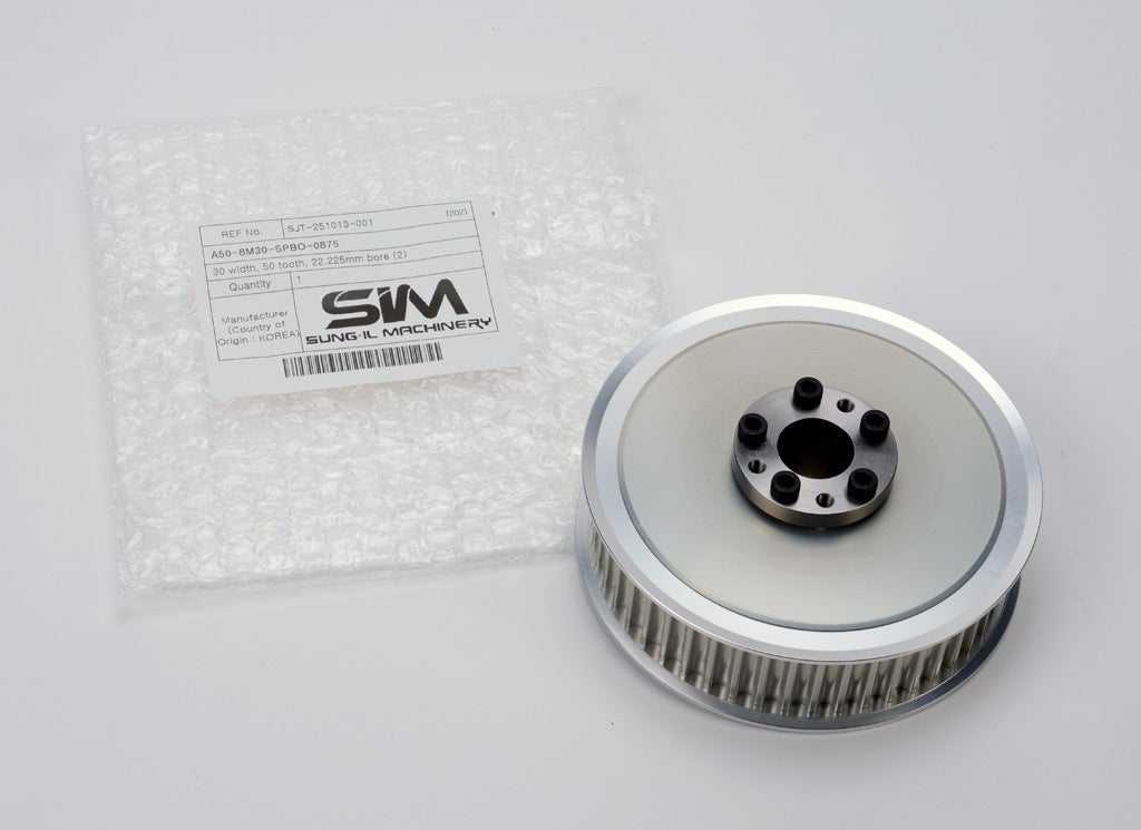 Timing Pulley: 50 tooth, 5.013in pitch diameter (PN# A50-8M30-SPBO-0875 ...