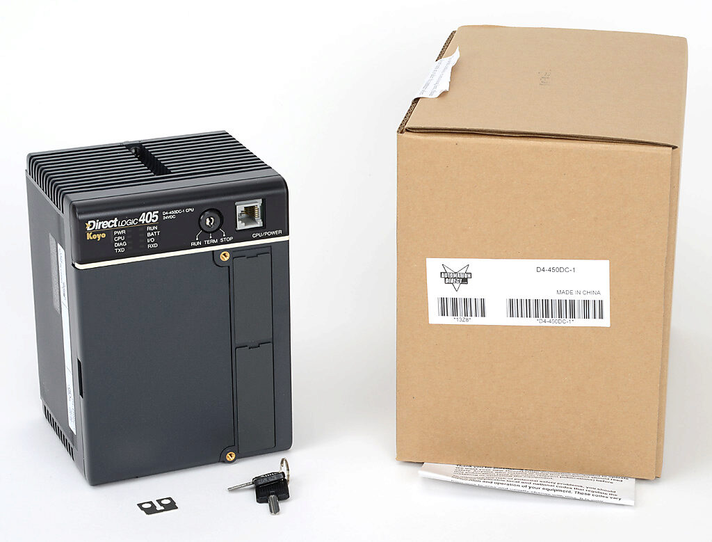 DL405 CPU: 7.5k words ladder memory, serial ports, (programmable