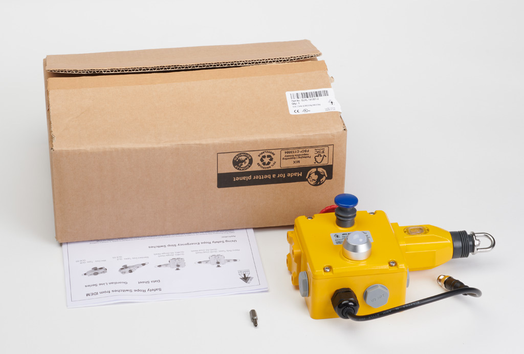 IDEM Z-Range Safety Switch: cable-pull interlock, 125m maximum