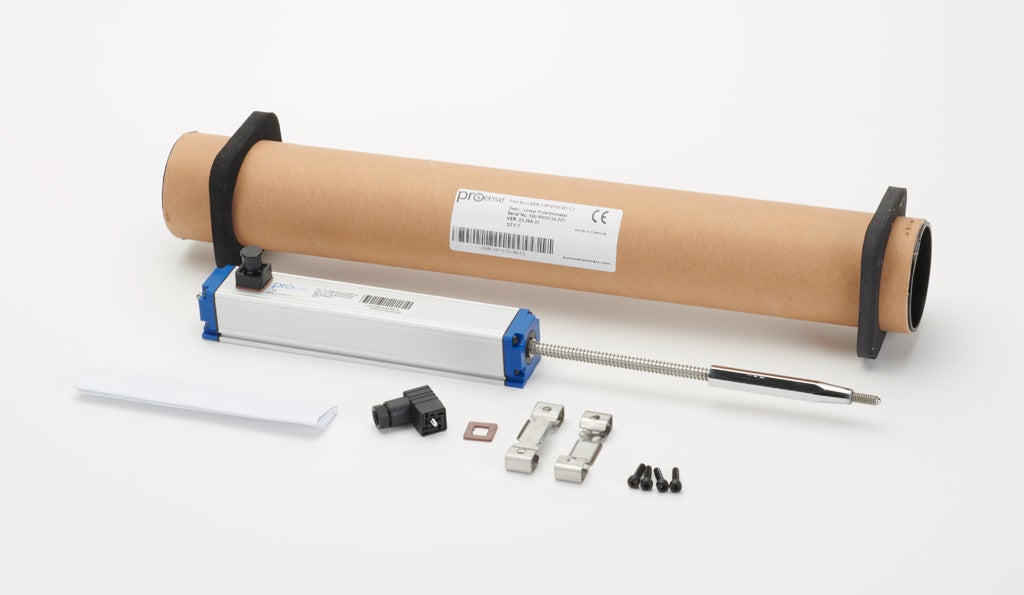 Spring Loaded Linear Sensor Linear Position Sensor: spring loaded slide, 100mm stroke (PN# LSSR-33P ...