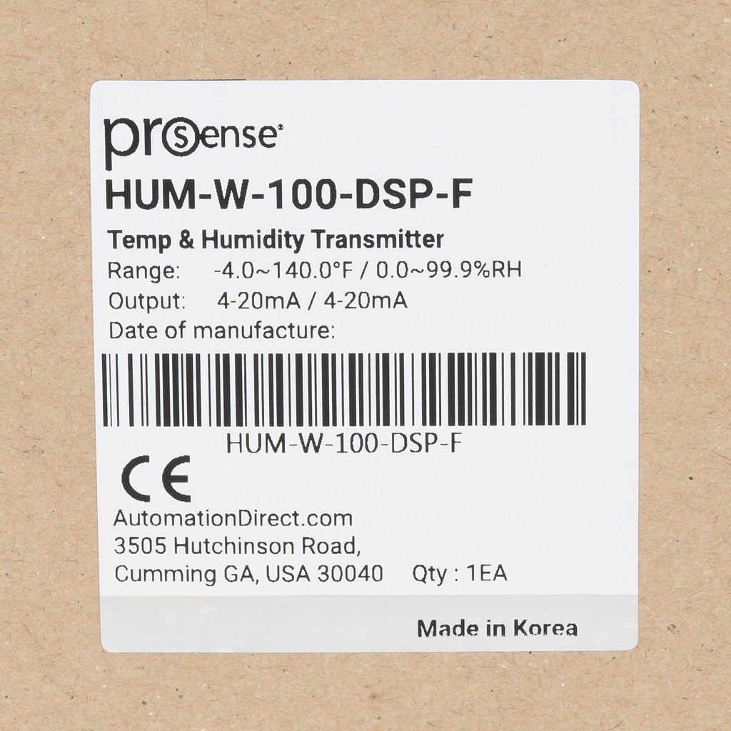 Hum Id Sensor Temperature/humidity Sensor: -4 to 140 deg F, 0 to 99.9% RH (PN# HUM-W ...