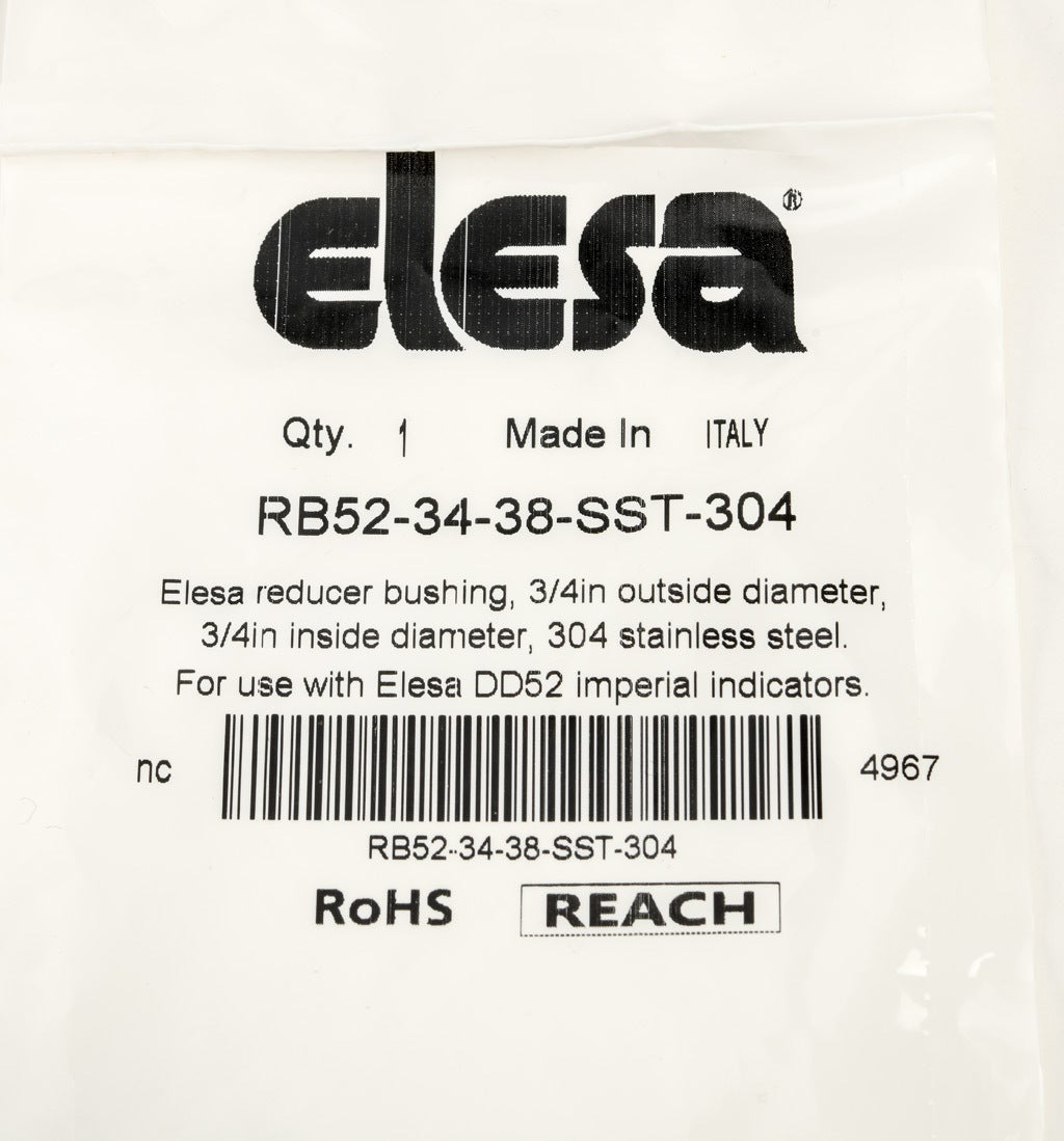 Sst Label Elesa Reducer Bushing: 304 stainless steel, for Elesa DD52 imperial ...