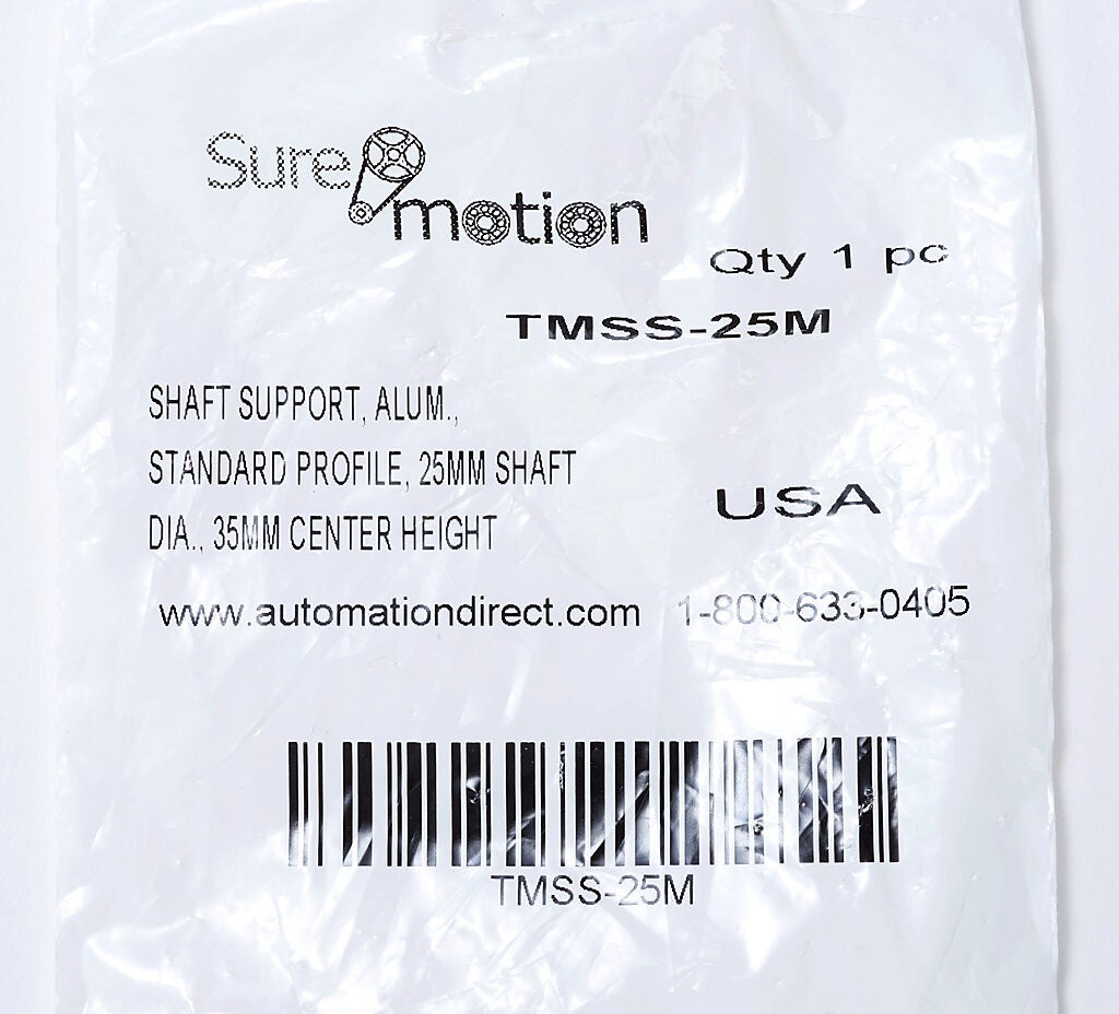 Linear Shaft Support: 35mm center height, for 25mm diameter shaft (PN ...