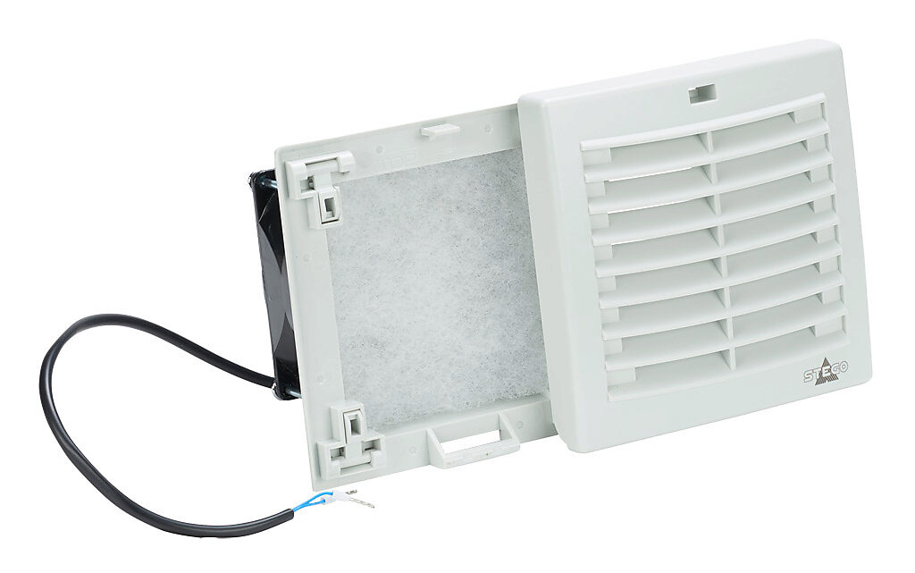 Enclosure Fan Assembly: intake, 14 CFM, 115 VAC operating voltage