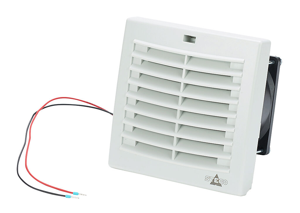 Enclosure Fan Assembly: exhaust, 18 CFM, 24 VDC operating voltage