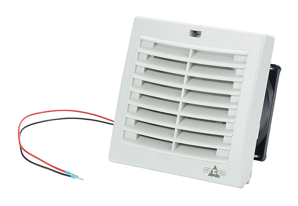 Enclosure Fan Assembly: exhaust, 19 CFM, 12 VDC operating voltage