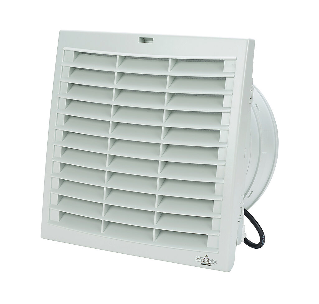 Enclosure Fan Assembly: exhaust, 177 CFM, 230 VAC operating