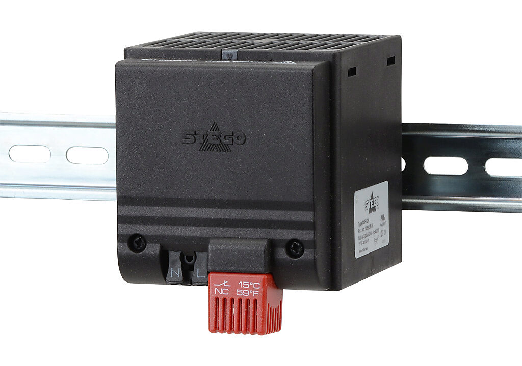 Enclosure Heater: 400W heating capacity, touch-safe PTC resistor