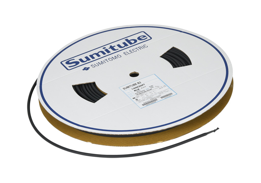 Heat Shrink Tubing: 1/4in ID, 2:1 shrink ratio, 600V, 200ft spool