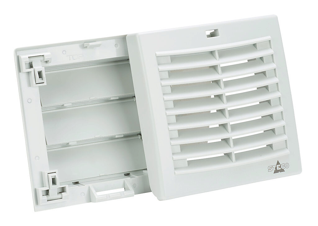 Enclosure Ventilation Grille: exhaust, 3.62 x 3.62in enclosure
