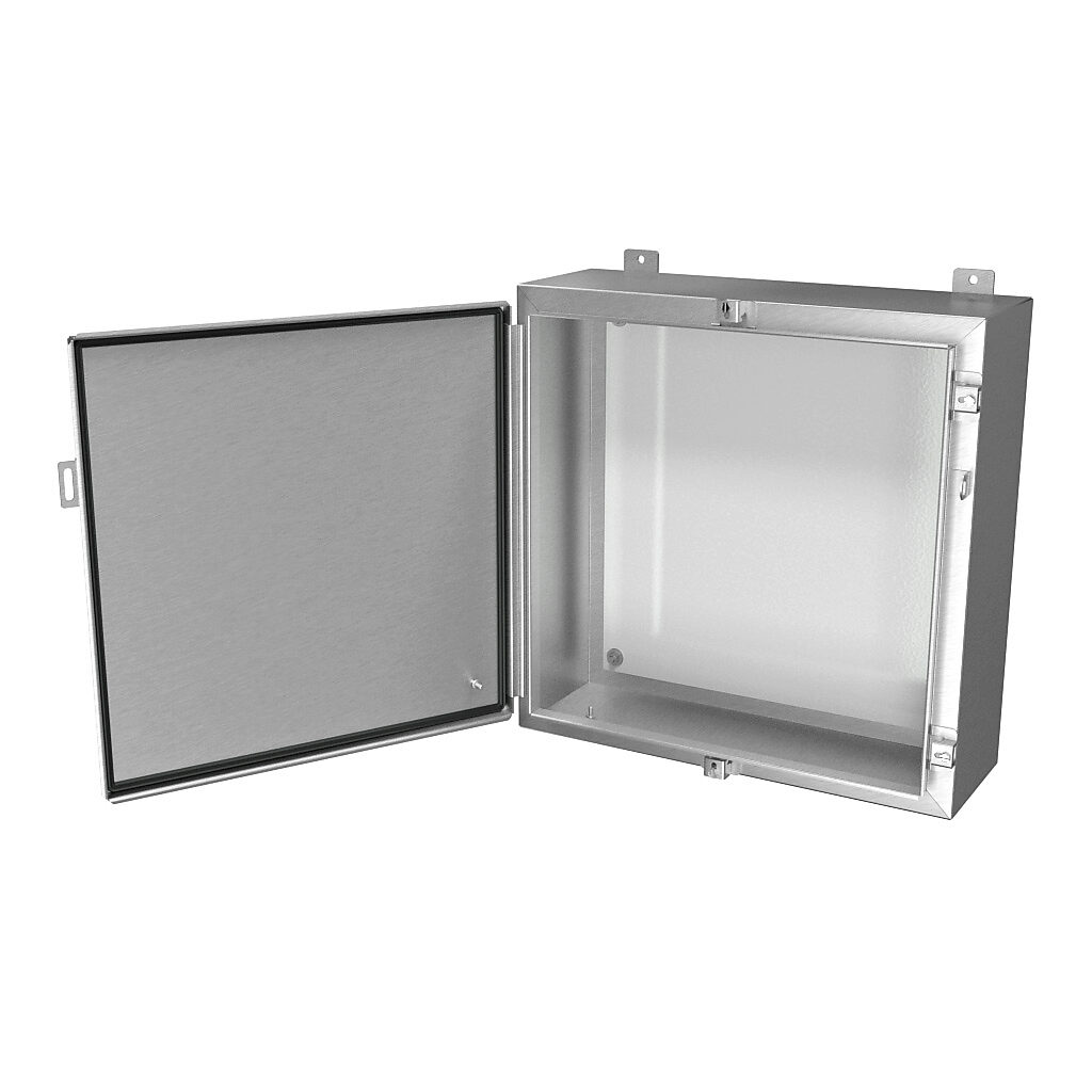 Enclosure: 24 x 24 x 8in, wall mount, 5052-H32 aluminum (PN