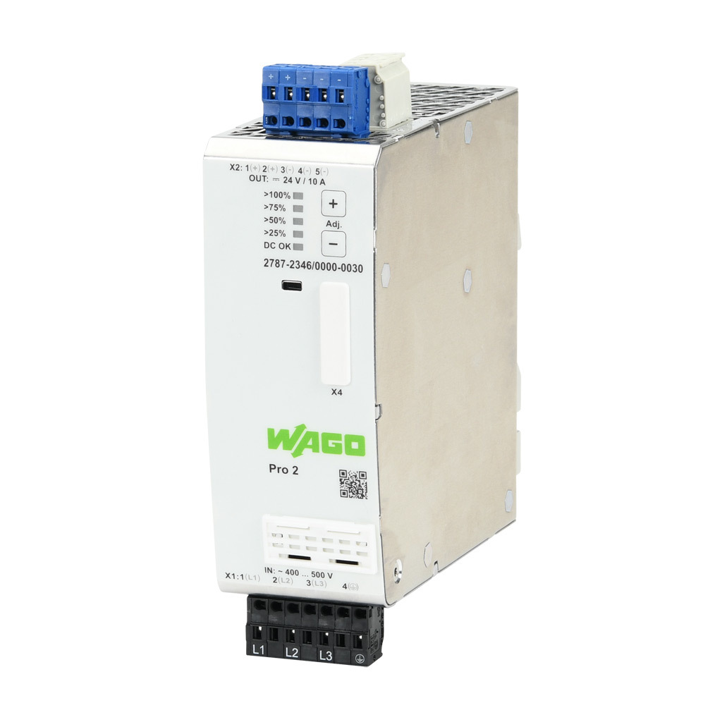 Power Supply: switching, Output: 24 VDC @ 10A/240W (adjustable