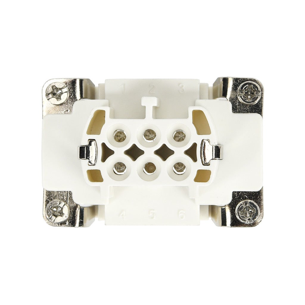 Female Insert: 6-pole, 16 amp, for METE multi-wire housings (PN