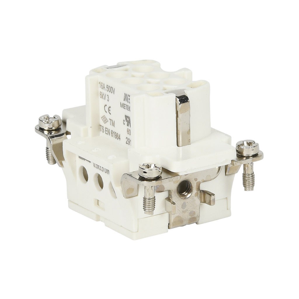 Female Insert: 6-pole, 16 amp, for METE multi-wire housings (PN