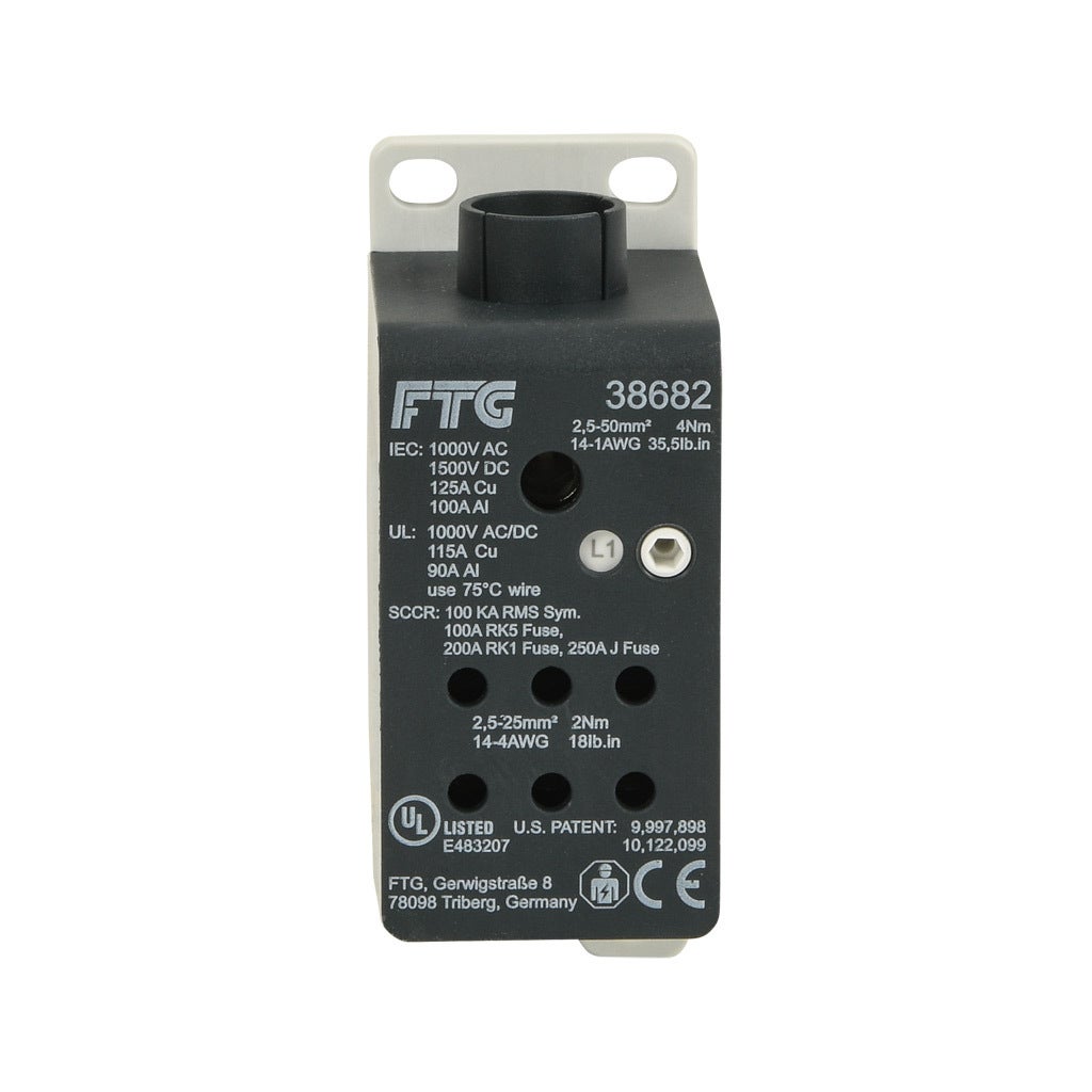 Blocco Di Distribuzione OTL, 1 Polo, Per Cavi 35-240 Mm², 1000 V, Colore Blu, Corpo In Poliammide 66, Morsetto Isolato