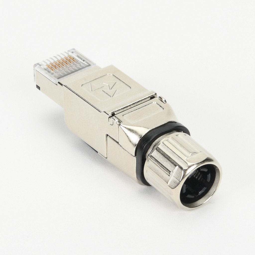 Connector: RJ45 male axial 8-wire/8-pin, 24-22 AWG (PN# 490174