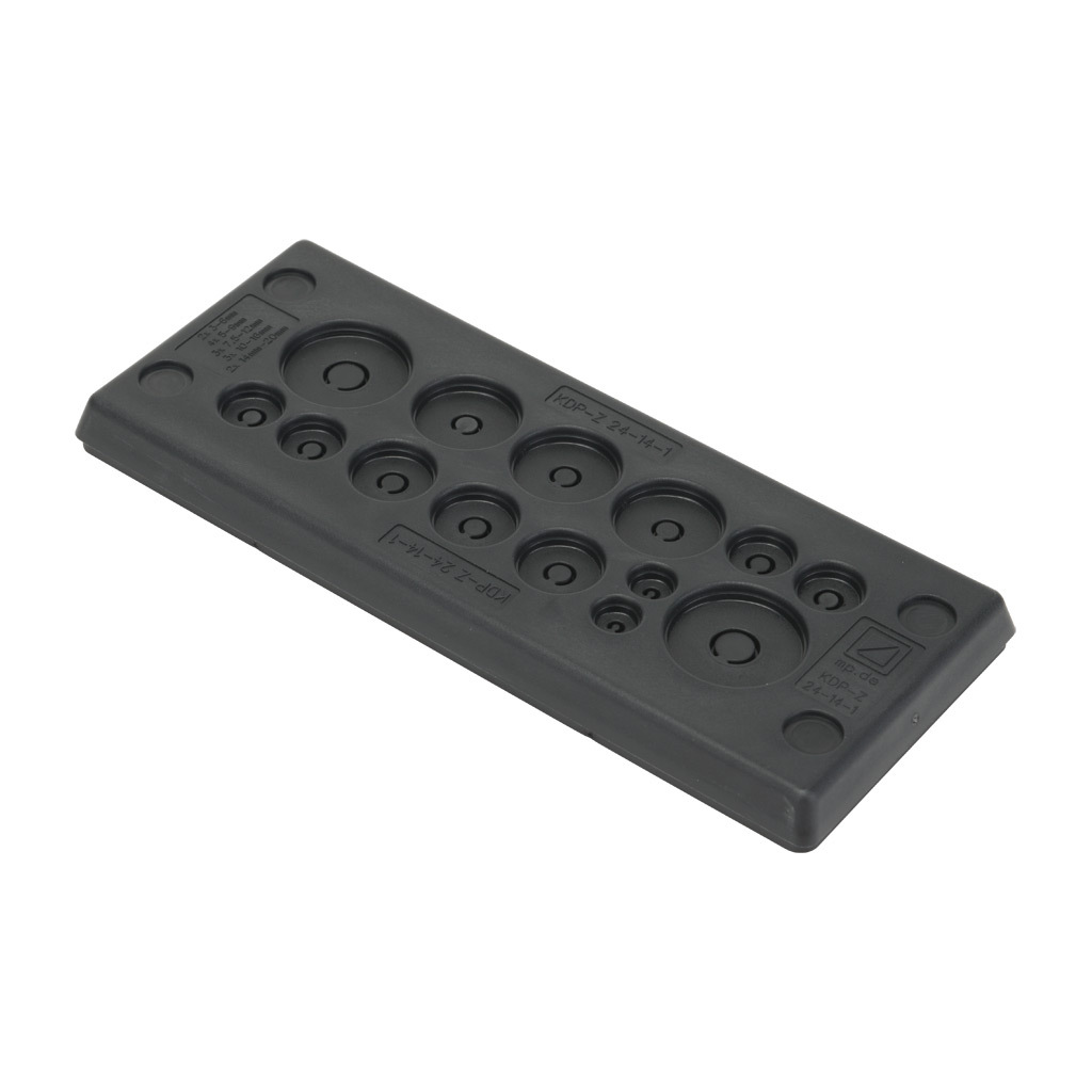 Cable Entry System Frame: black, (2) 3-6mm, (4) 5-9mm, (3) 7.5