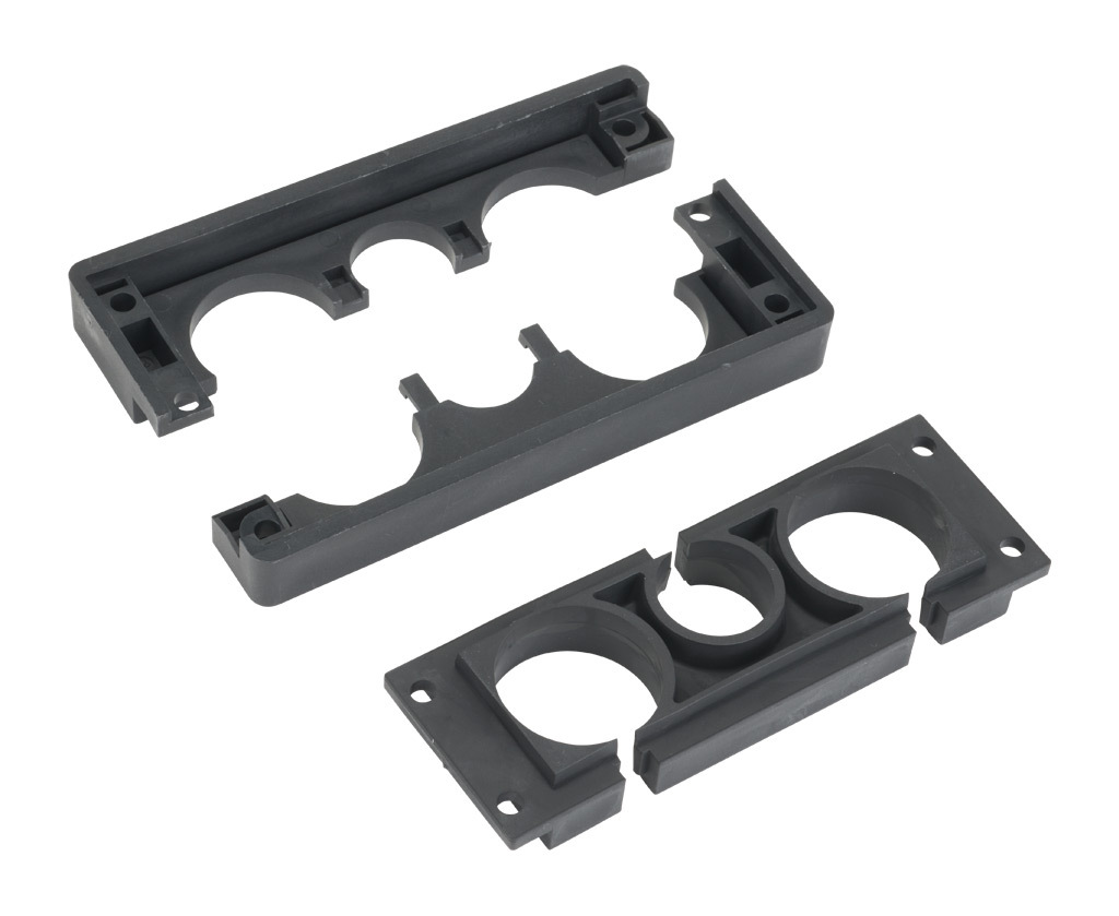 Cable Entry System Frame: black, (1) medium and (2) large opening