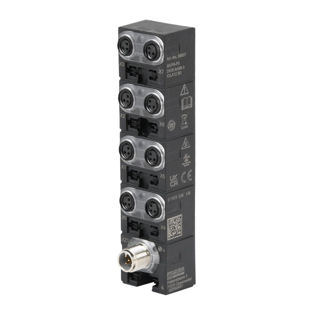 IO-Link Hub: up to (8) discrete I/O points, IO-Link Class A Device