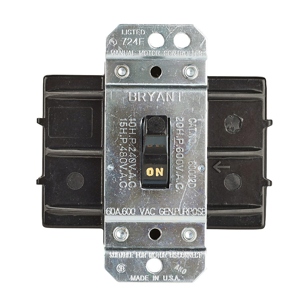 Manual Motor Controller: 60A, 2-pole, 20hp (PN# 60002D
