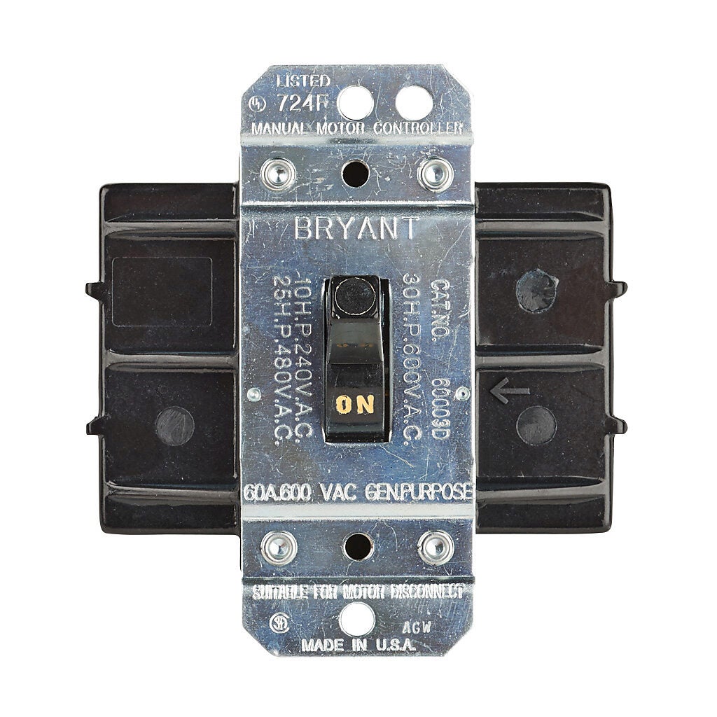 Manual Motor Controller: 60A, 3-pole, 30hp (PN# 60003D