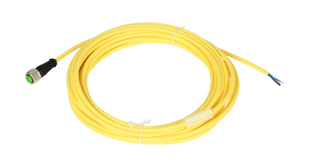 Connection Cable: 22.9ft/7m, M12 axial female to pigtail (PN# 7000
