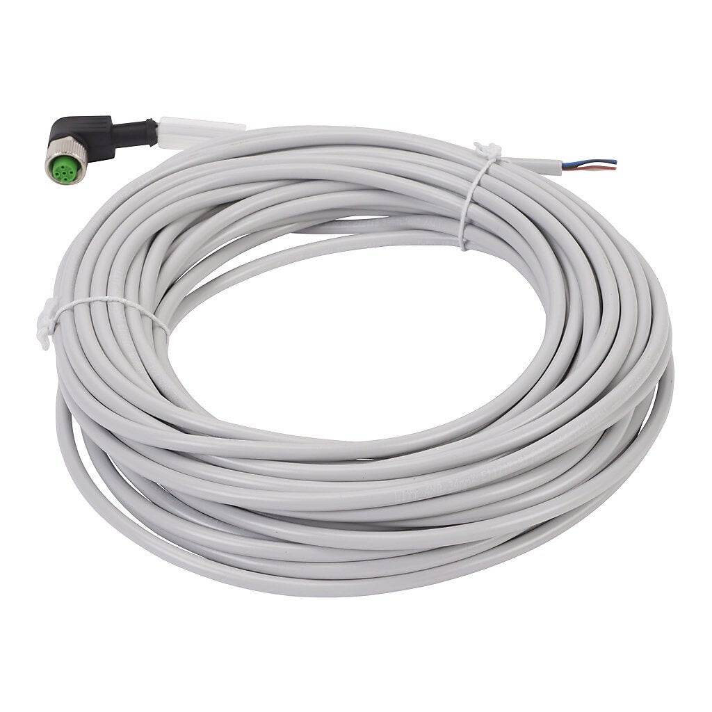 Connection Cable: 49.2ft/15m, M12 right-angle female to pigtail