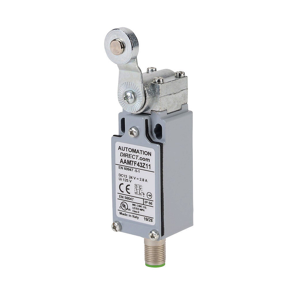 Limit Switch: side rotary lever with 18mm metal roller (PN