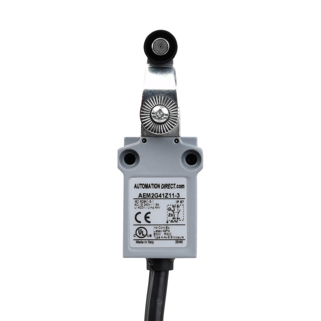 Limit Switch: side rotary lever with 14mm nylon roller (PN