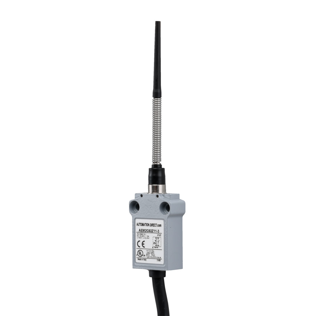 Limit Switch: 360 degree stainless steel spring with nylon tip (PN