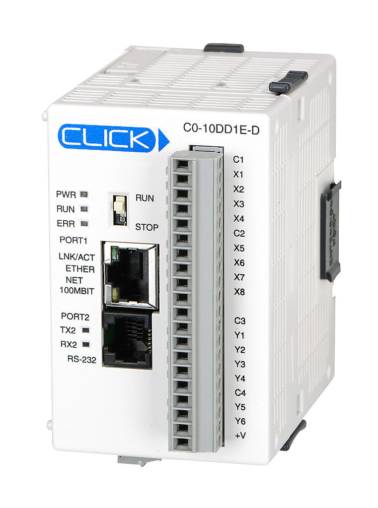 CLICK PLC: 8-pt in, 6-pt out, Ethernet and serial ports