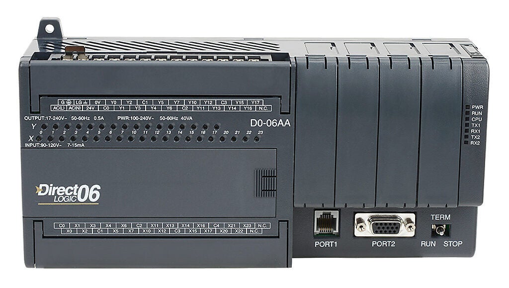 DirectLOGIC PLC: 20-pt in, 16-pt out, serial ports, (programmable