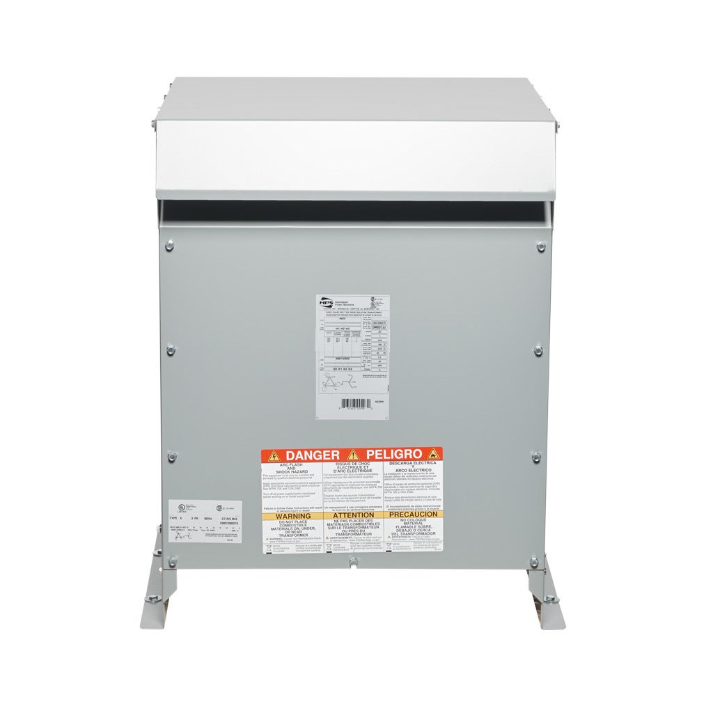 Drive Isolation Transformer: open core, 27 kVA (PN# DM027JJ