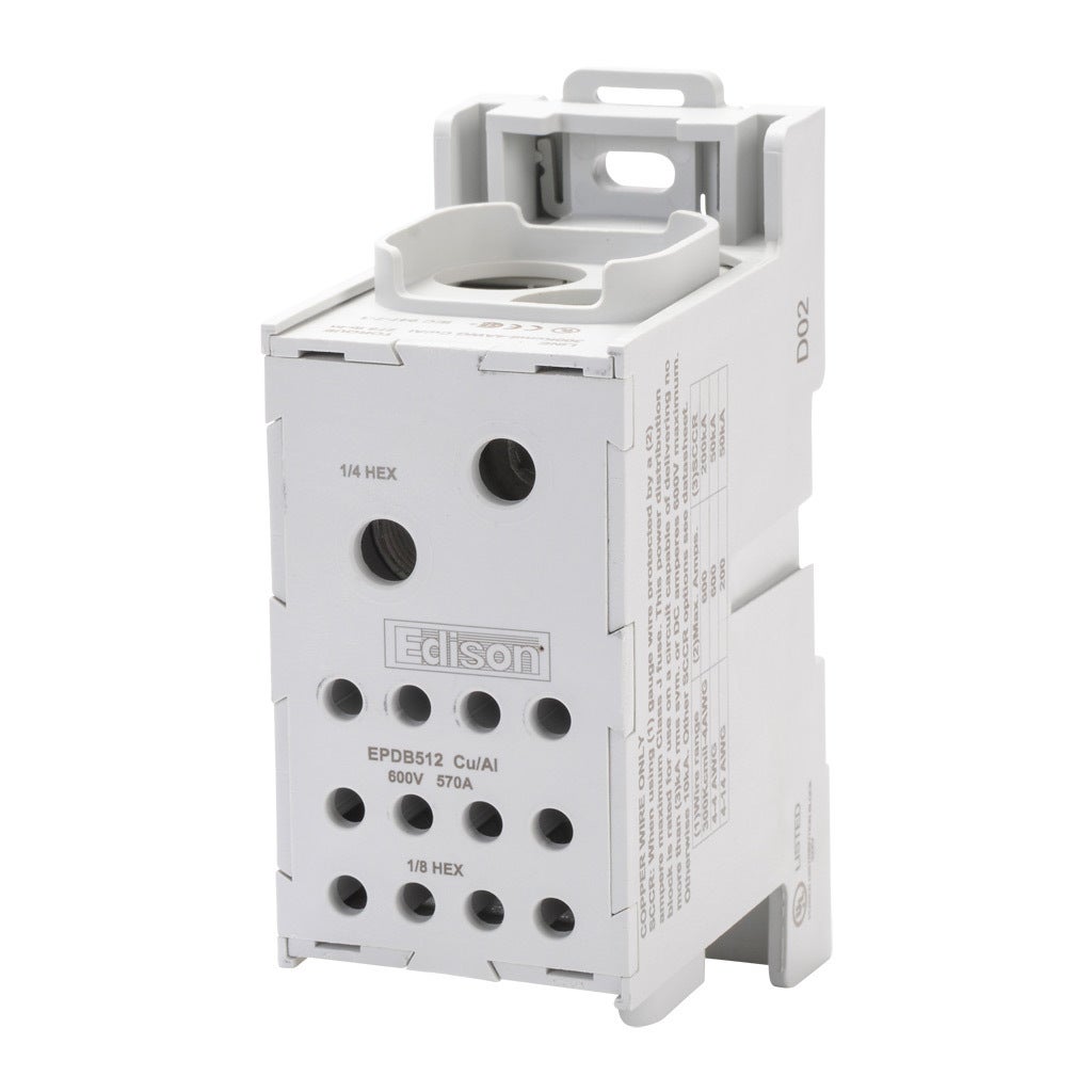 Power Distribution Block: enclosed, 570A, 1-pole, UL 1953 listed