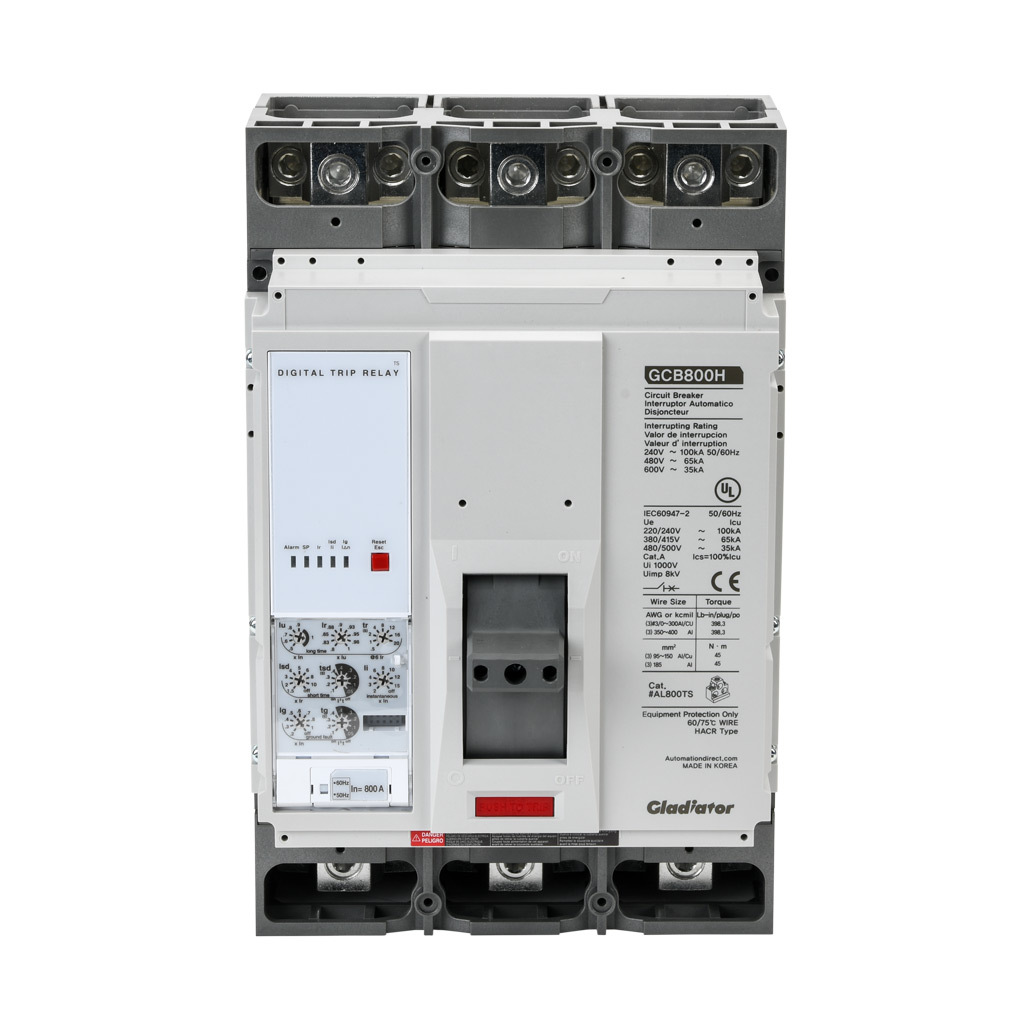 Molded Case Circuit Breaker: 800A, characteristics, 800A frame (PN