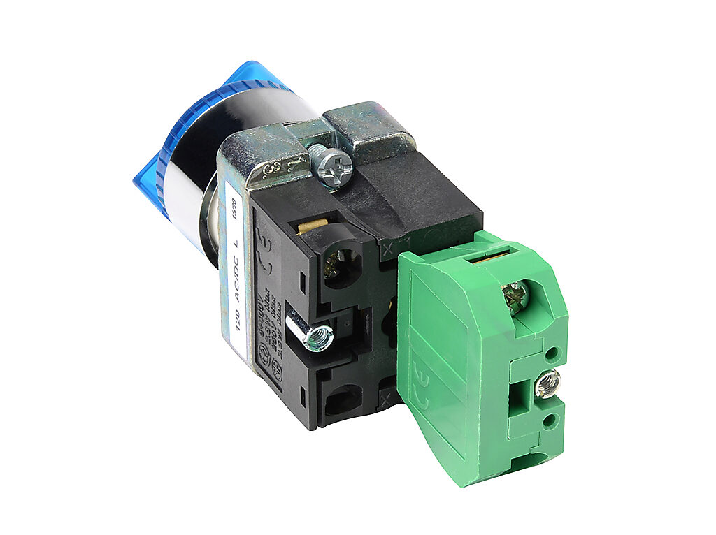 Selector Switch: maintained, 22mm, 2-pos, knob operator (PN