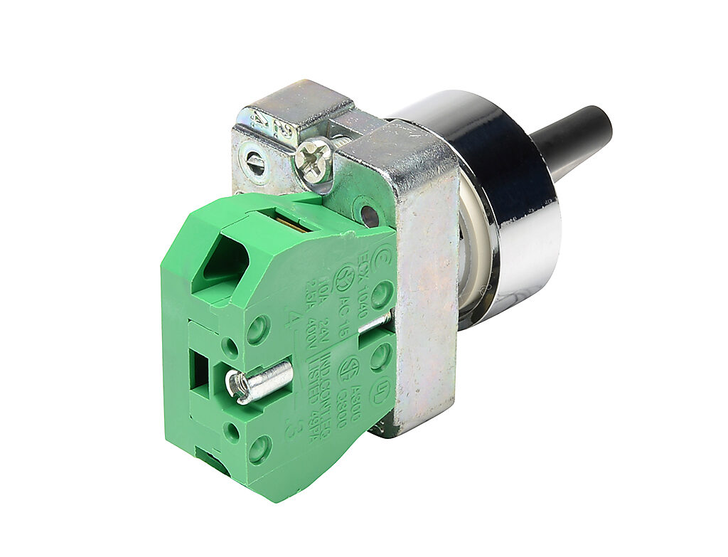 Selector Switch: maintained, 22mm, 2-pos, knob operator (PN