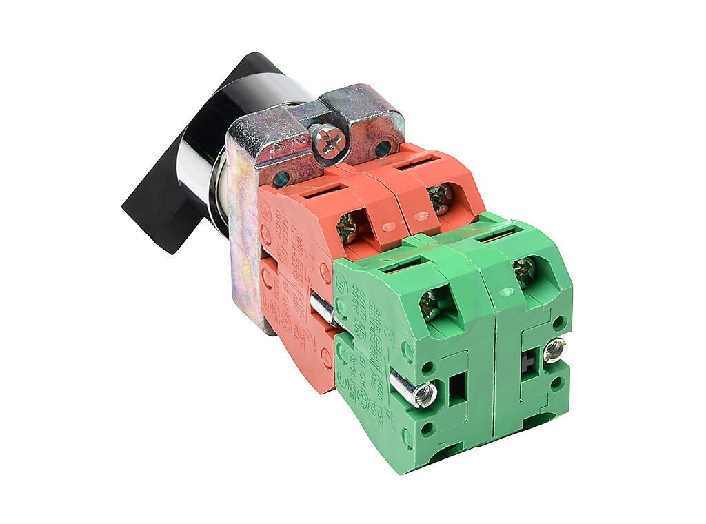 Selector Switch: maintained, 22mm, 3-pos, lever operator (PN