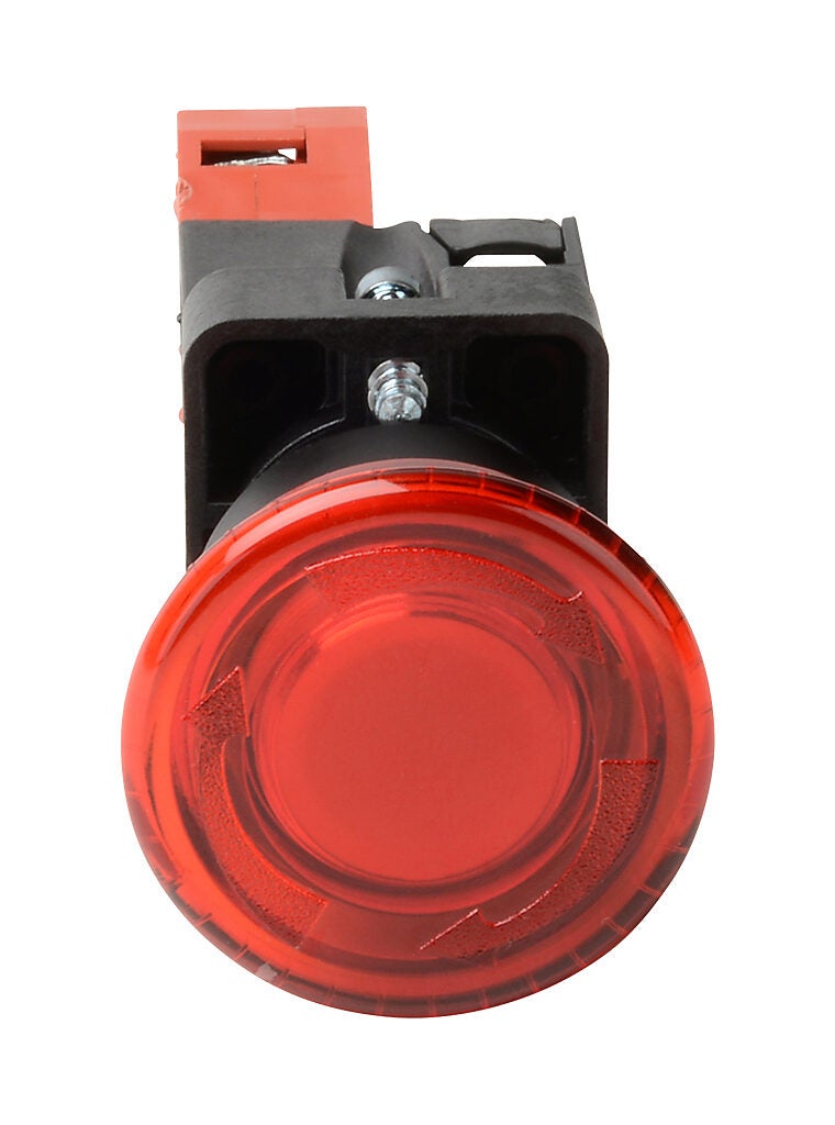 22mm Pushbutton: twist-to-release, red, IP65 (PN# GCX3226-24L